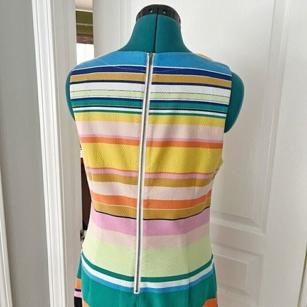 Tracy Reese x Anthropologie Coastal Casual Stripe Sleeveless Shift Dress XKNL17 - Picture 11 of 13